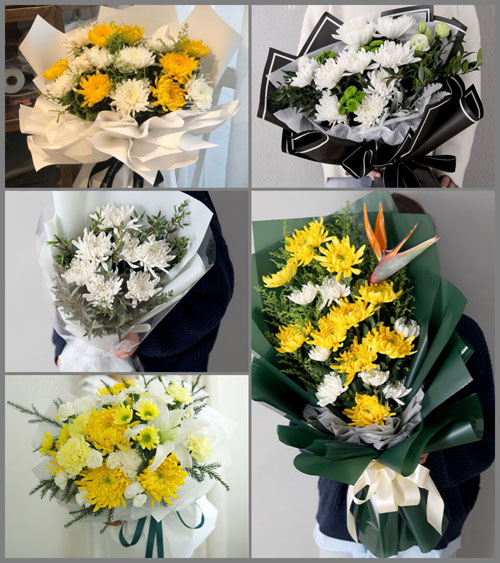 山东青岛莱西市孙受镇后我乐村白事花束代送